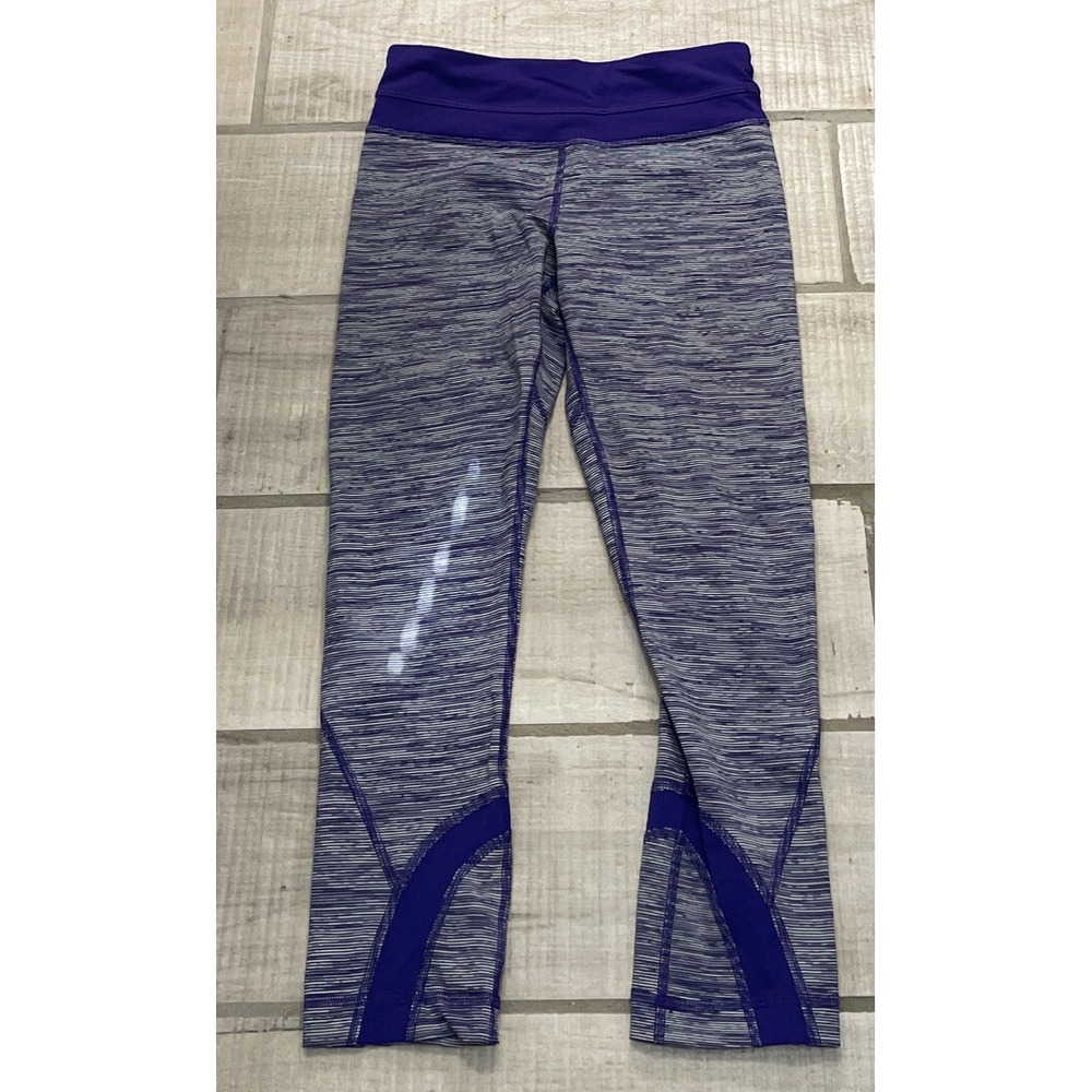 Lululemon Run Inspire Crop II Purple Space Sz 4 Women's Leggings